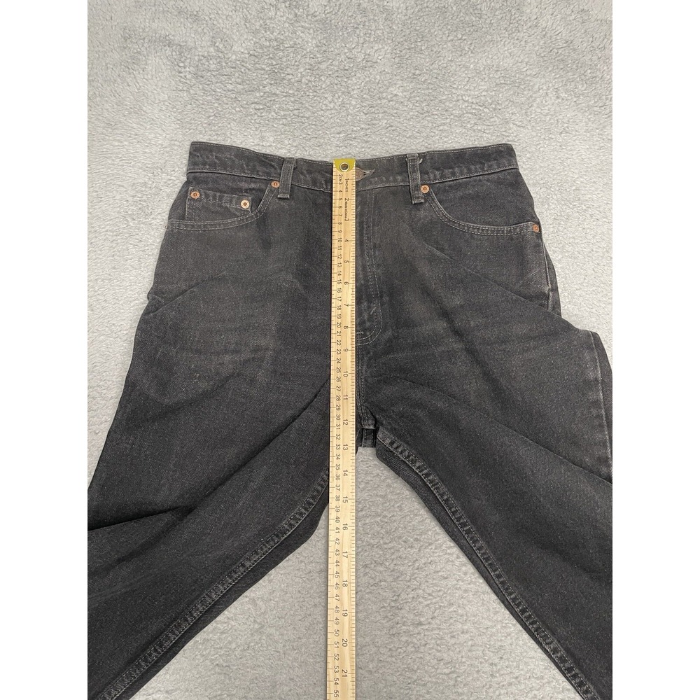 Vintage Levis 512 Jeans Womens Sz 13 JR M Black Slim Fit Tapered Leg Made In USA - Picture 9 of 16